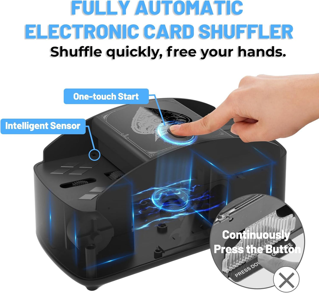 Ni-SHEN Vollautomatischer Kartenmischer, USB/batteriebetriebener elektrischer Mischpult, geräuscharm