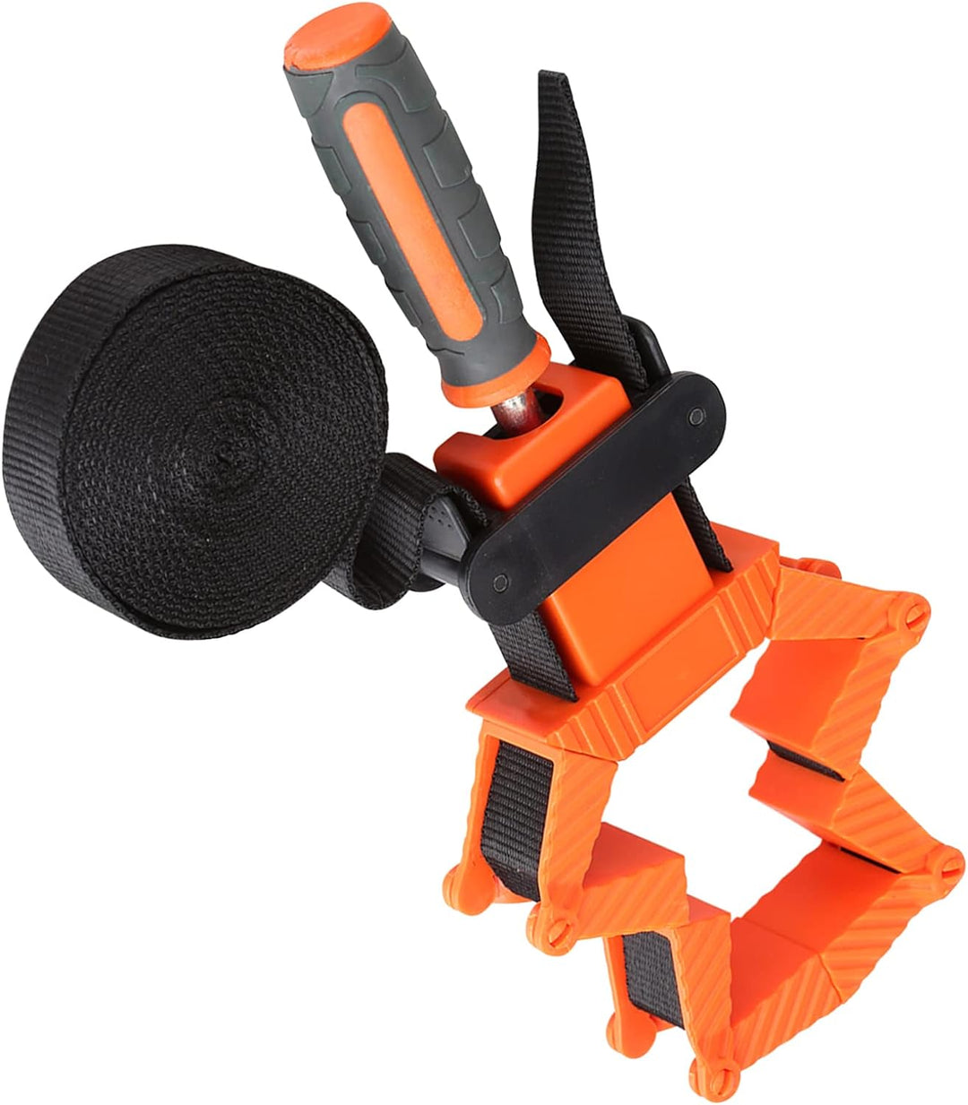 Asixx Bandzwinge, Band Strap Clamp Holzbearbeitungsklammer aus Nylon mit Rutschfeste TPR Griff 35 °