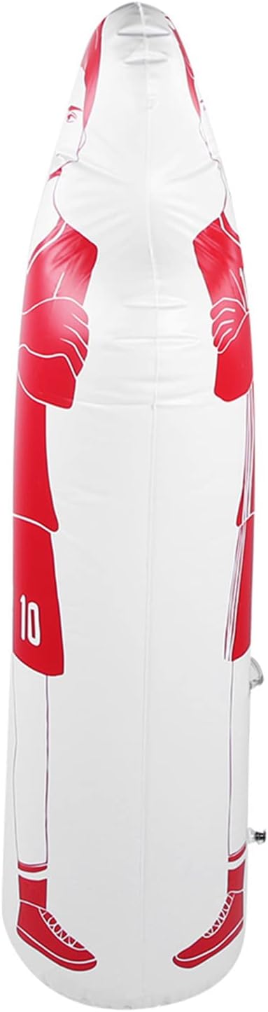 Aufblasbarer Fussball Dummy, 160cm, Rot, Torwart Training Equipment für Fussballübungen, Dribbling u