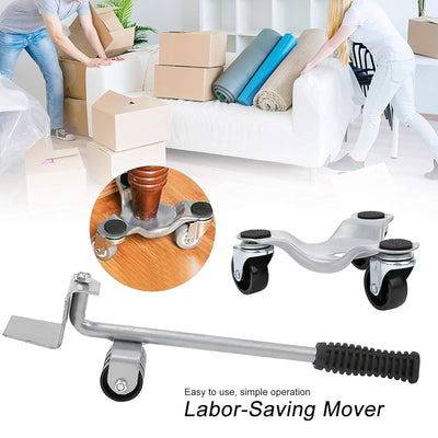 Furniture Mover Lifter Kit mit 4 Schiebern 3 Rad Möbeltransportset, Furniture Moving Pads+ Furniture