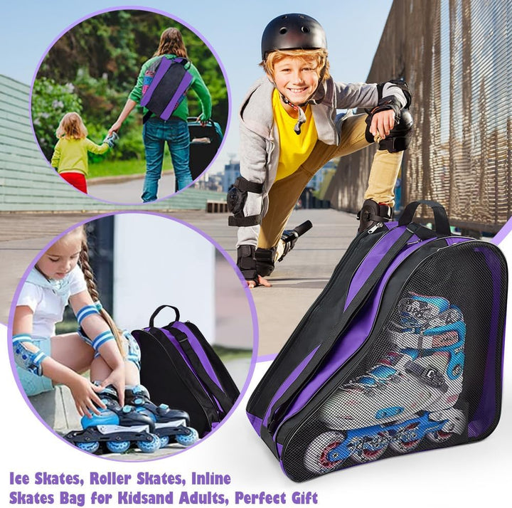 Tasche Erwachsene Rollschuhetasche Ice Skate Eishockey Bag Skischuhtasche mit Verstellbar Tragerieme