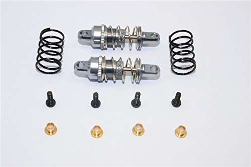 GPM for Traxxas Latrax Rally Aluminum Rear Adjustable Damper (34mm) - 1Pr Gray Silver
