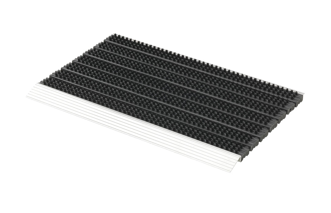 ASTRA Fussmatte aussen Super Brush - Türmatte aus Aluminium - Alu Schmutzfangmatte innen - extrem st