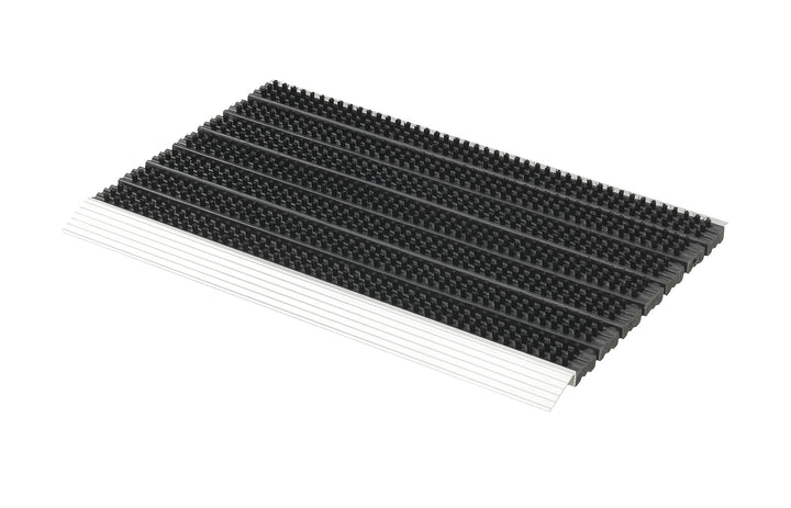 ASTRA Fussmatte aussen Super Brush - Türmatte aus Aluminium - Alu Schmutzfangmatte innen - extrem st