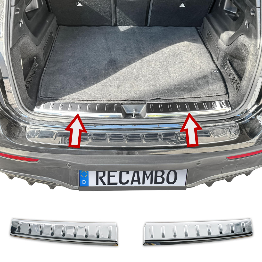 RECAMBO Ladekantenschutz Edelstahl kompatibel für Mercedes EQB | Typ X243 | BJ ab 2021 - Hochglanz p