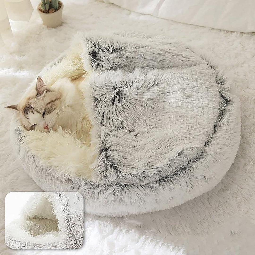 Flauschig Hundebett Muschelform Katzenbett Warm Tierbett Haustierbett Waschbar Hundesofa Katzensofa