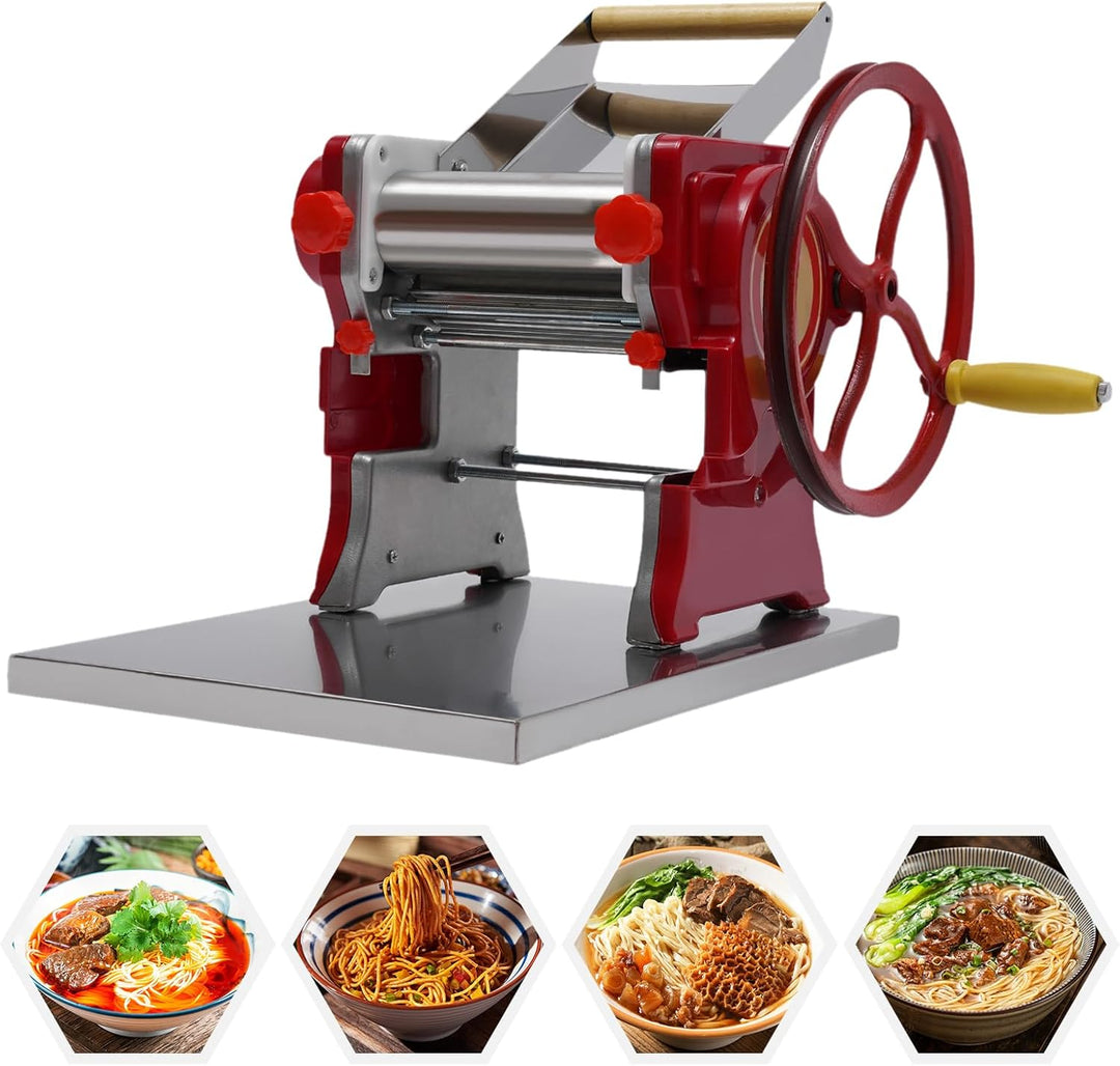 Manuelle Nudelmaschine Manuelle Teigwalzenmühle aus Edelstahl, Multifunktionale Manuelle Pasta Maker