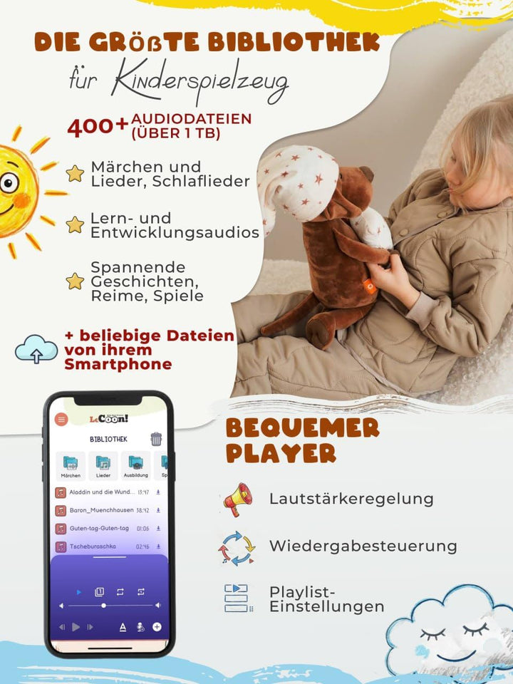Interaktiver und lernfördernder Plüschhund – EIN magischer Freund für Schlaf, Spiel und die kindlich