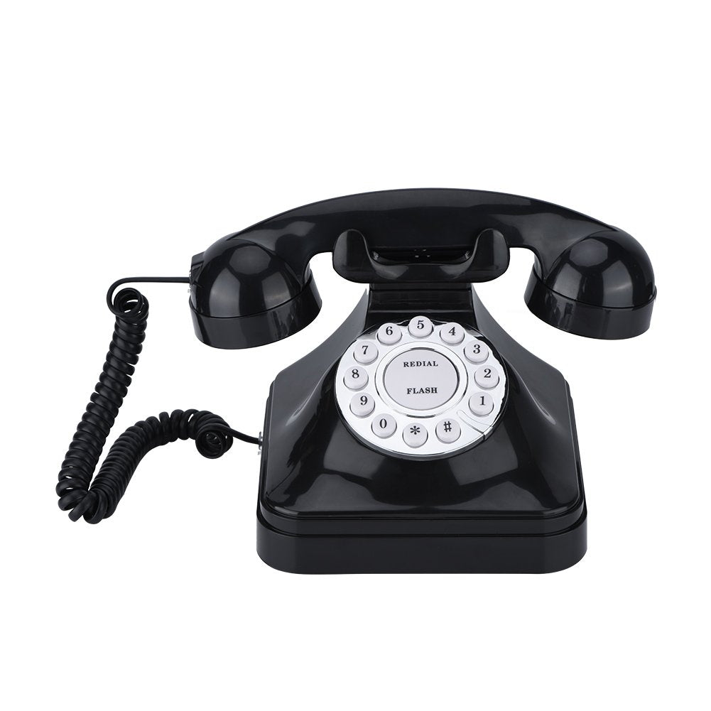 Garsent Vintage Telefon, Kunsttsoff schnurgebundenes Tischtelfon Multifunktions Klassisches Festnetz