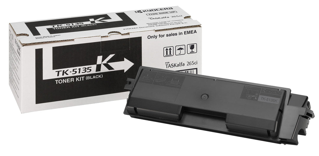 Kyocera TK-5135K Toner Schwarz. Original Tonerkartusche 1T02PA0NL0. Kompatibel für TASKalfa 265ci, T