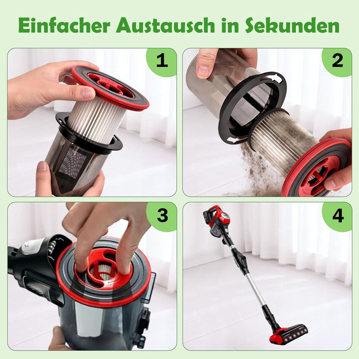 Ersatzfilter für Bosch Unlimited 7, Waschbarer HEPA-Filter aus Edelstahl Zubehör Wrsatzteile für Bos