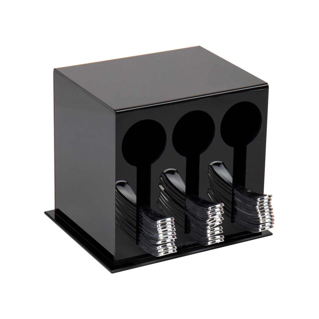 Mind Reader Foundation Collection, 3-Compartment Utensil Dispenser, 24pc. Capacity per Compartment,