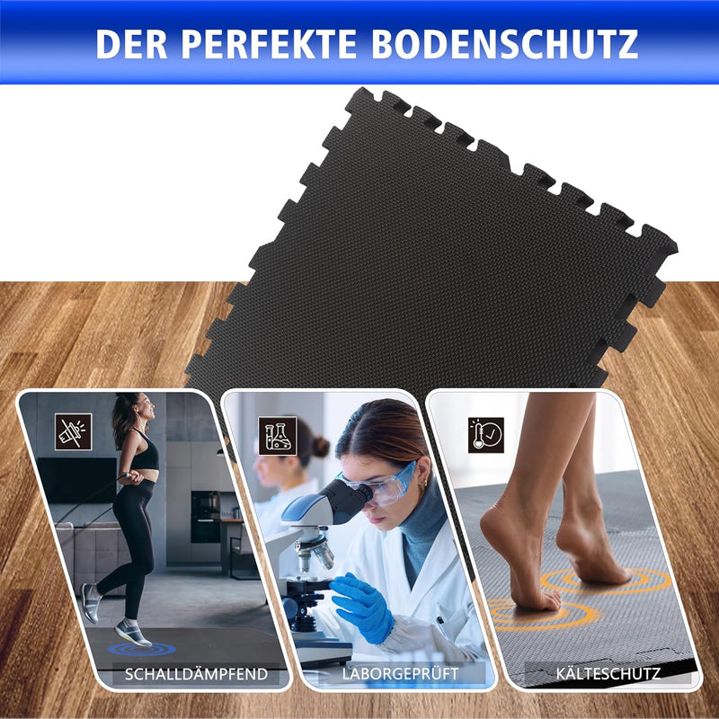 BodenMax Bodenschutzmatte Sportmatte Puzzlematte Fitnessmatte rutschfest Bodenschutz Pool Unterlegma