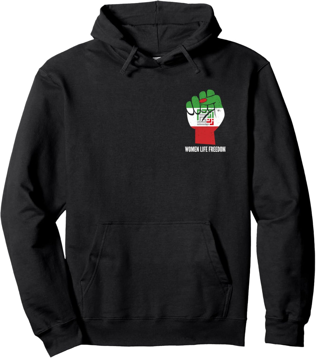 Iranische Flagge, Frauen Leben Freiheit Farsi, Weibliche Faust, Protest Pullover Hoodie