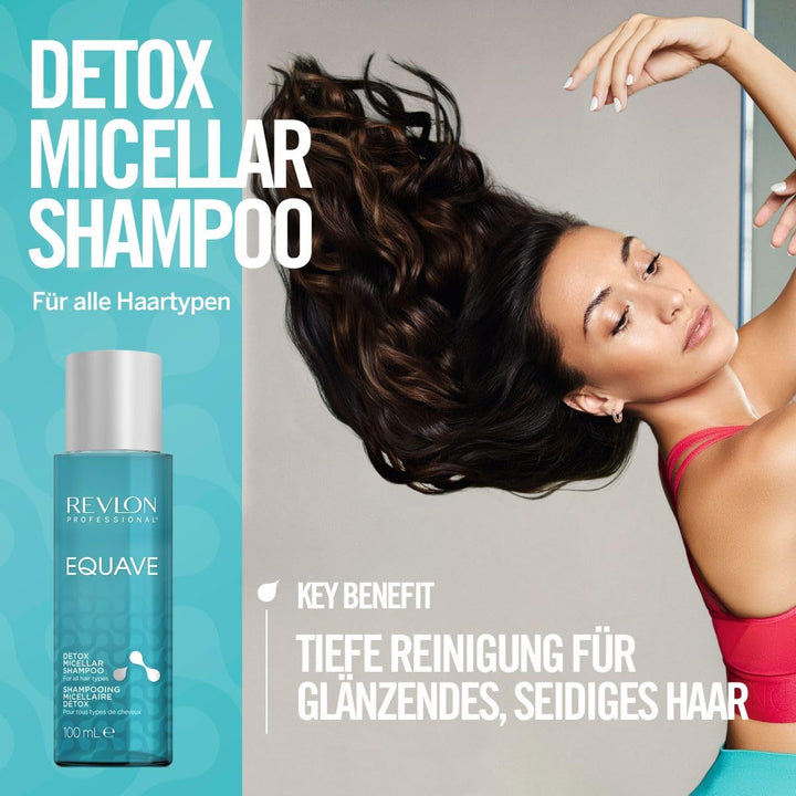 REVLON PROFESSIONAL EQUAVE Hydro Pflege-Set: tiefenreinigendes Detox Micellar Shampoo, 100 ml und pr