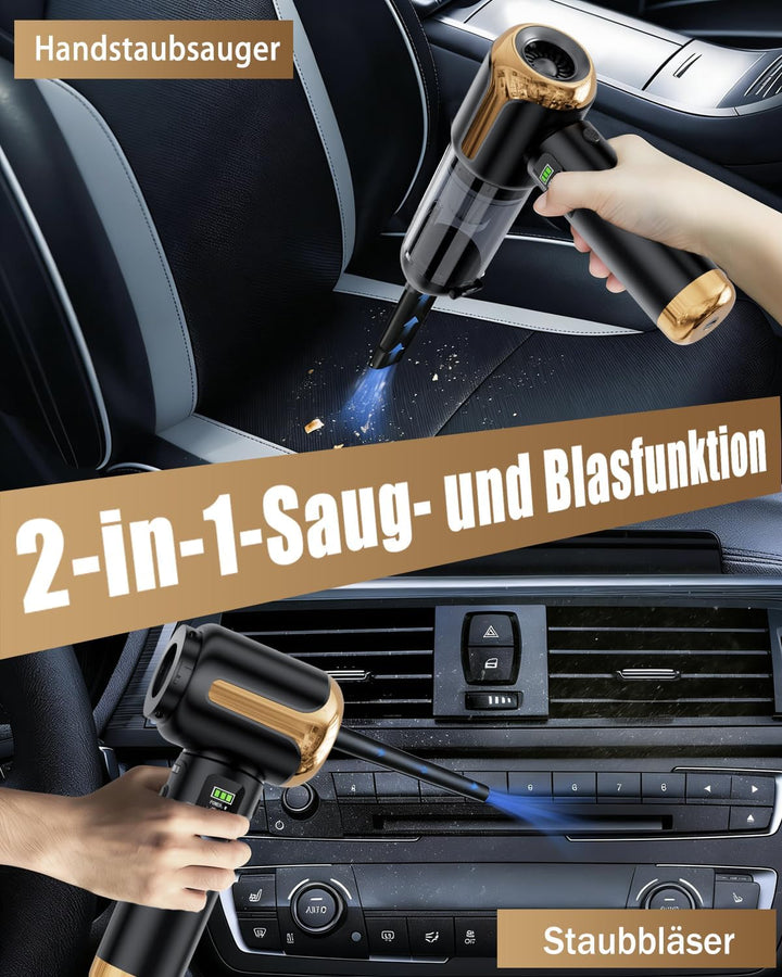 Handstaubsauger Akku Kabellos,Mini Auto staubsauger stark 27000PA | Tragbarer kabelloser Handstaubsa