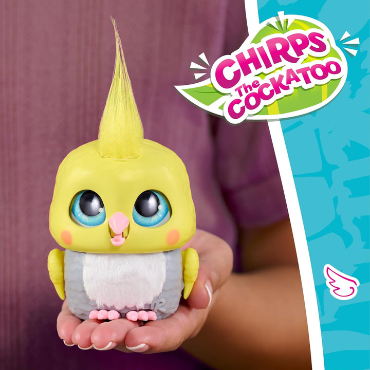 Just Play furReal Handfuls – Chirps, der Kakadu, 8,9 cm grosses, interaktives Spielzeug für Jungen,
