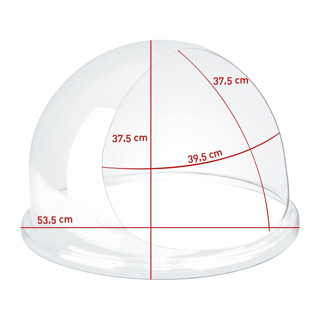 Royal Catering RCZW-COV12E Spuckschutz Abdeckhaube für Zuckerwattemaschine Candy Floss (Ø52 cm, Aryl