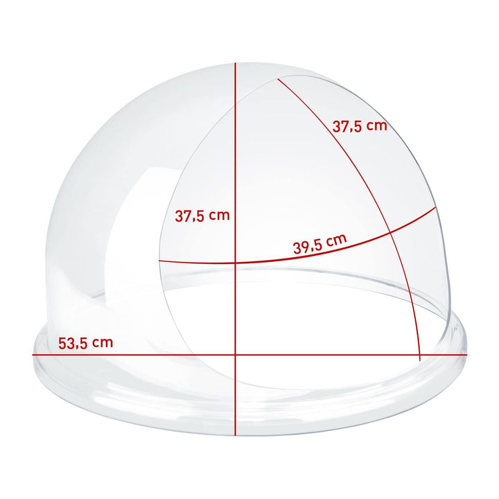 Royal Catering RCZW-COV12E Spuckschutz Abdeckhaube für Zuckerwattemaschine Candy Floss (Ø52 cm, Aryl
