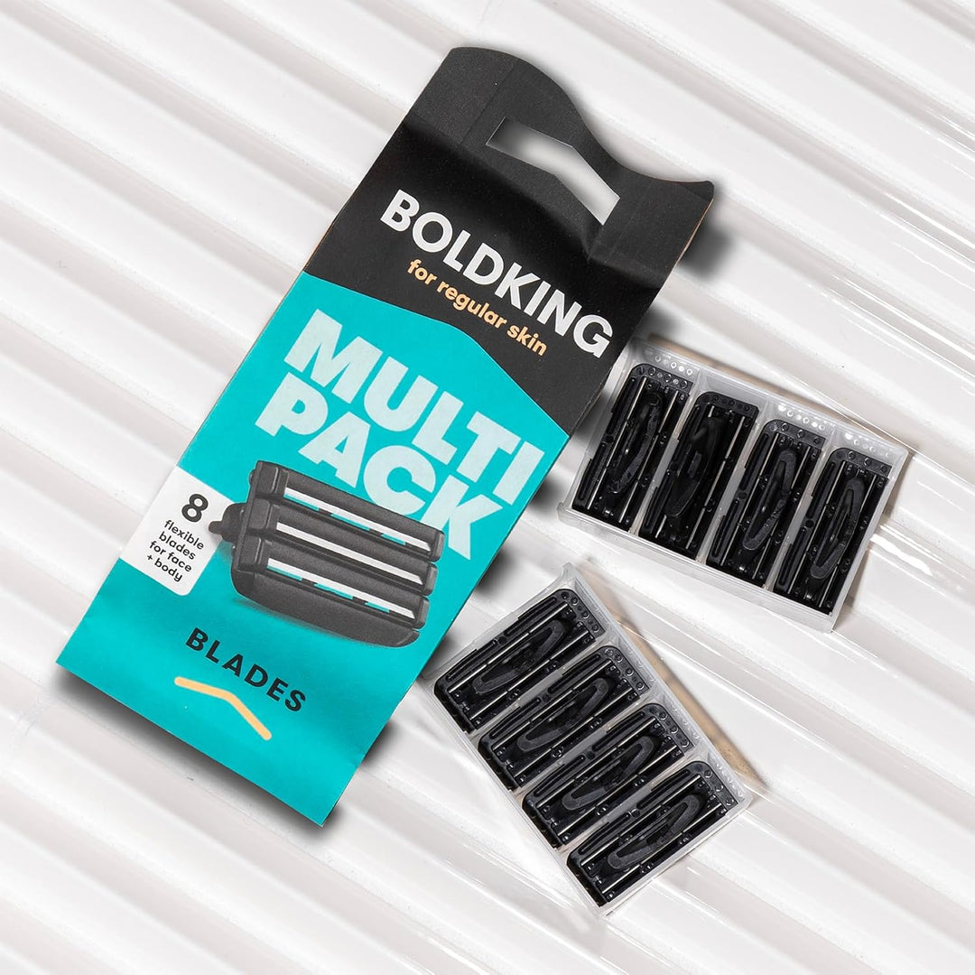Boldking Rasierklingen 8 Stück Regular - Multipack flexible Rasierklinge für Nassrasierer - Rasierkl