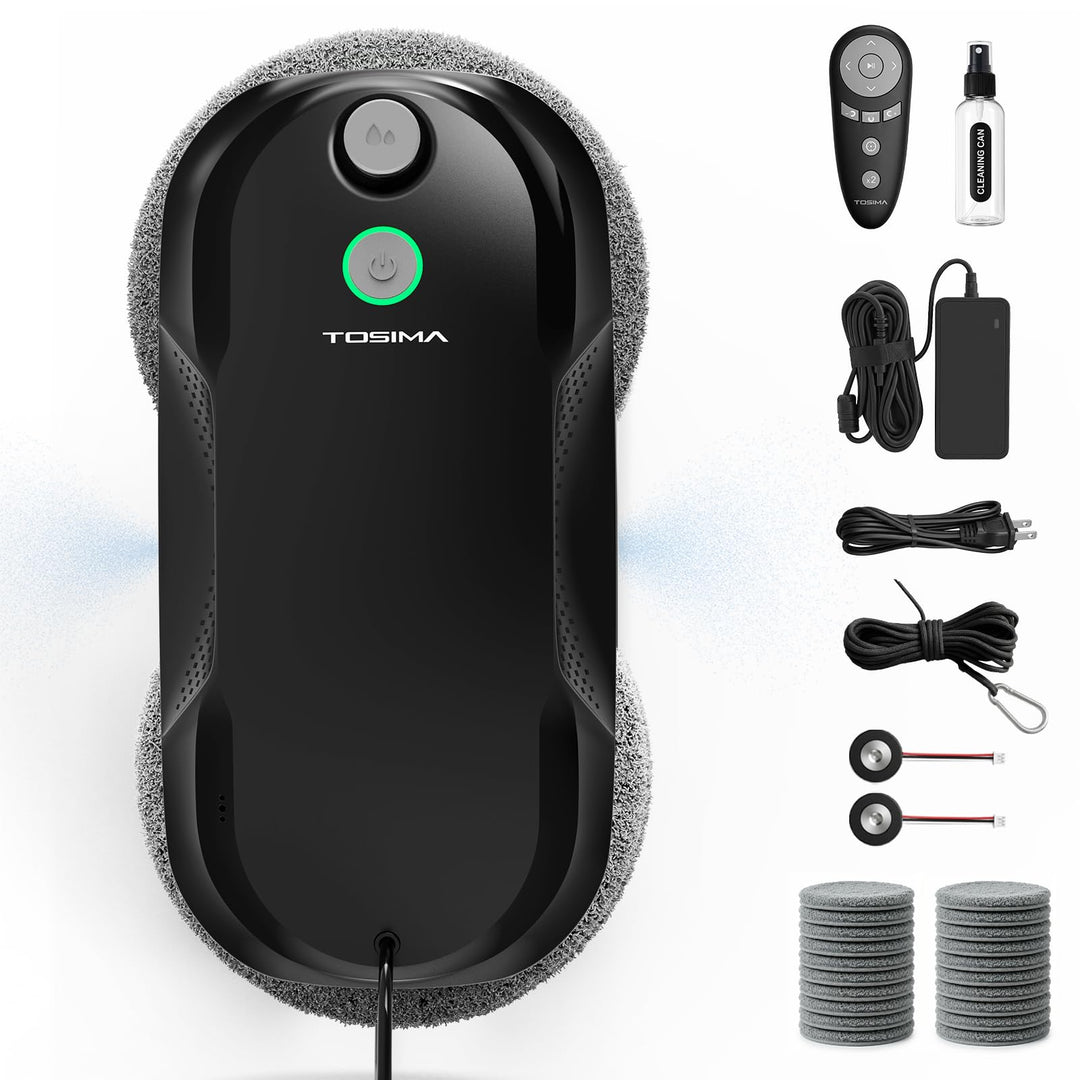 Tosima W5 6400 Pa Fensterputzroboter mit Sprühfunktion (Fernbedienung und 20-Zoll-Panni)