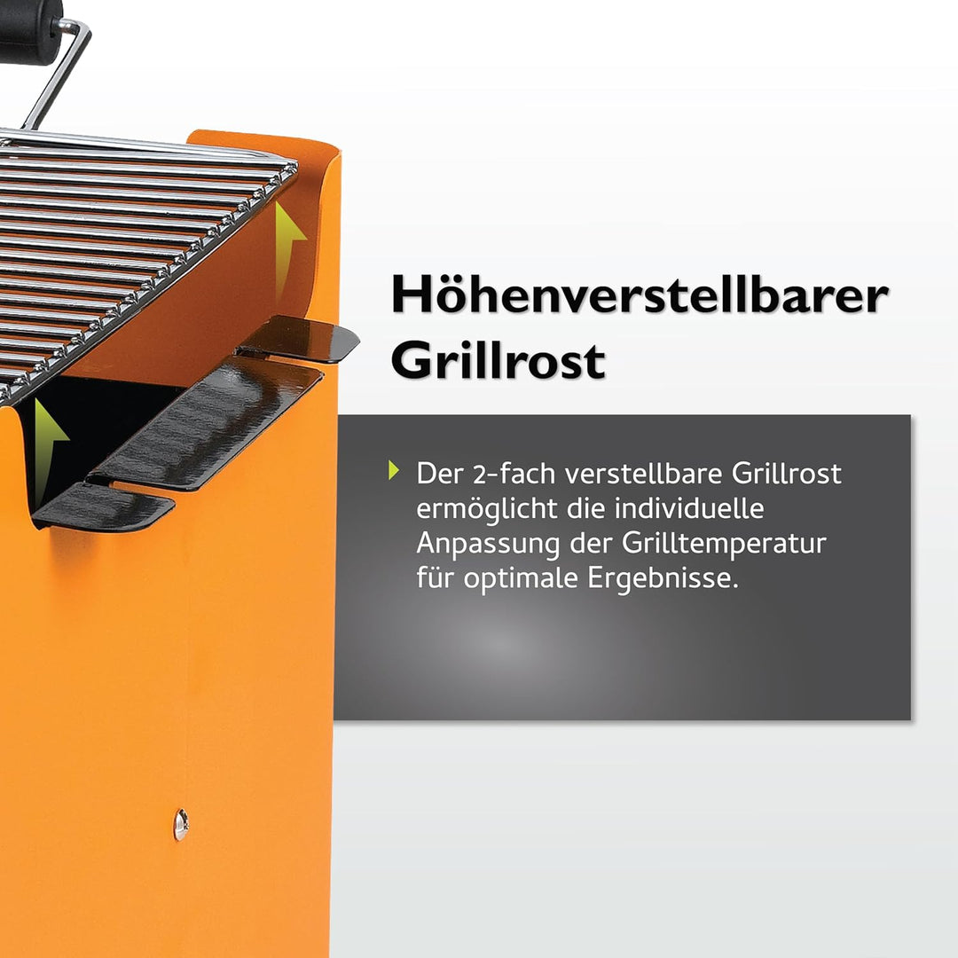 tepro Holzkohlegrill Chill&Grill Cube orange, Grillfläche: ca. 31,5 x 31,5 cm, Orange