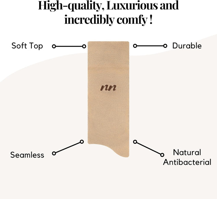 Naked Nation Premium Bambus Socken für Herren und Damen, 6 Paar Superweiches Top mit Komfortbund, Oh