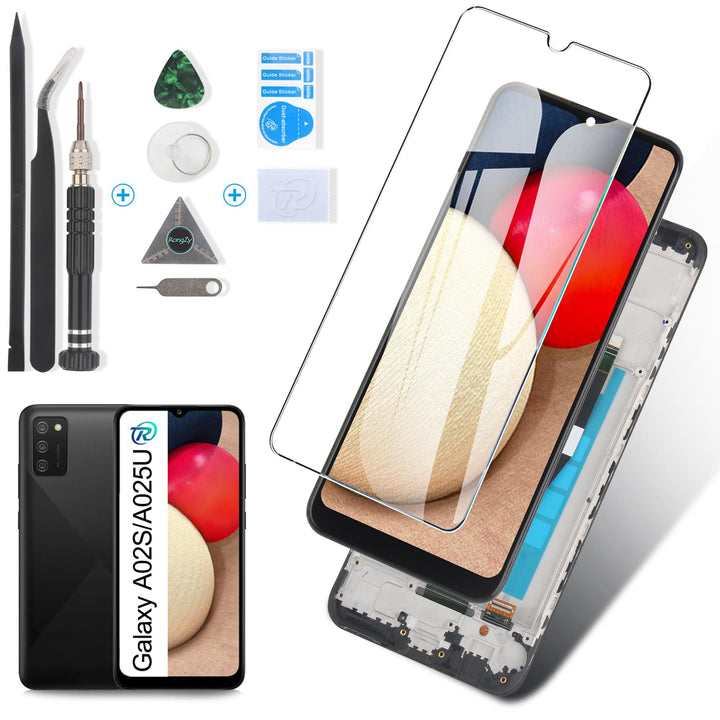 RongZy Kompatibel mit Samsung Galaxy A02S/A025U/A025A Ersatz Bildschirm LCD Display und Touchscreen-