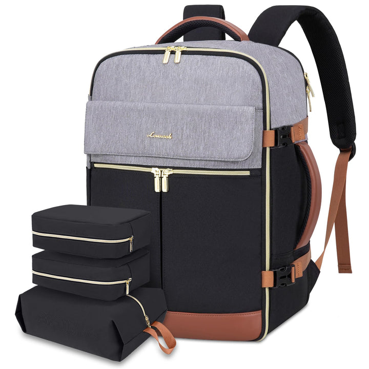 LOVEVOOK Rucksack Handgepäck Flugzeug, Reiserucksack Damen Gross 40L Handgepäck Tasche, 45x36x20 Car