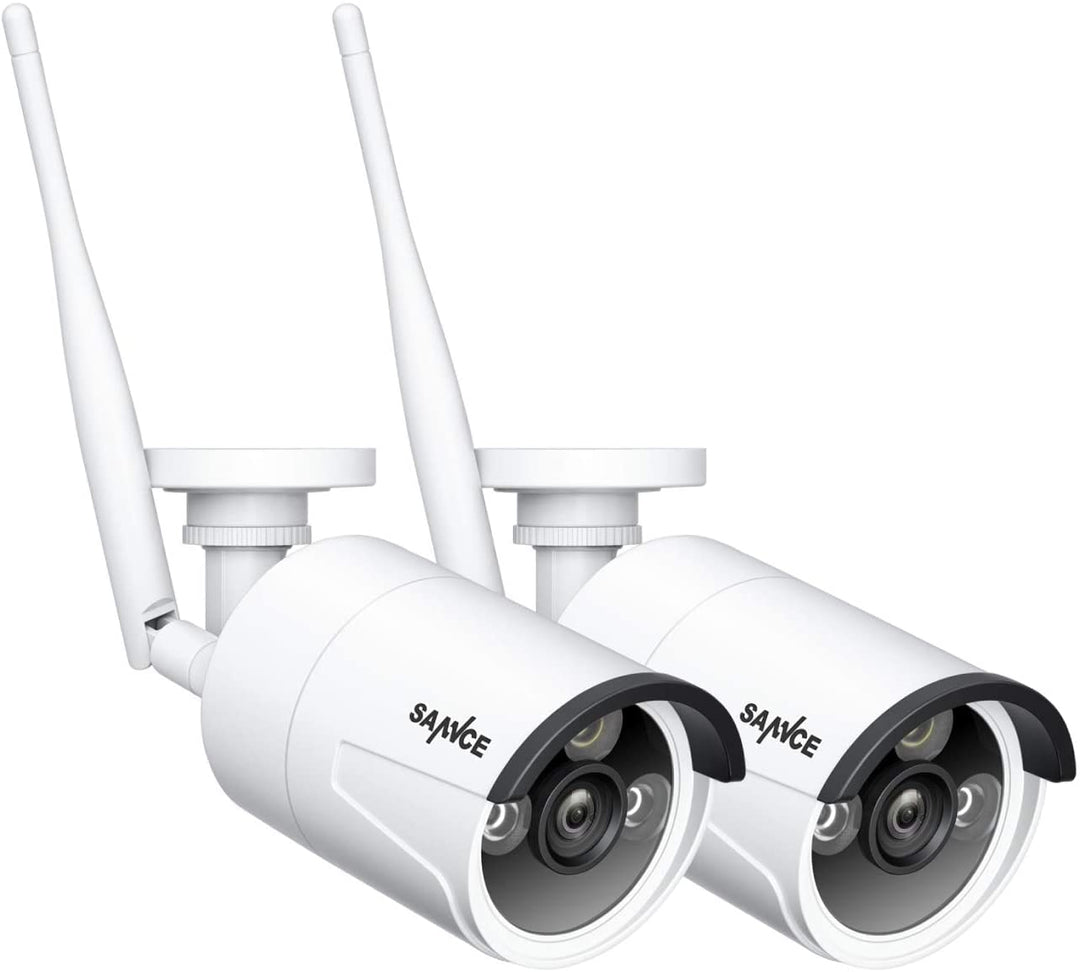SANNCE WLAN Kamera Set 2 Stück 3MP 3MP WLAN Überwachungskamera System