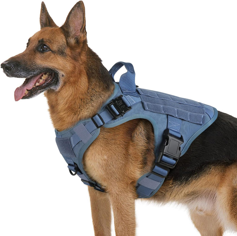 rabbitgoo No Pull Hundegeschirr Mittlere Grosse Hunde, Taktische Brustgeschirr mit MOLLE Griff Metal