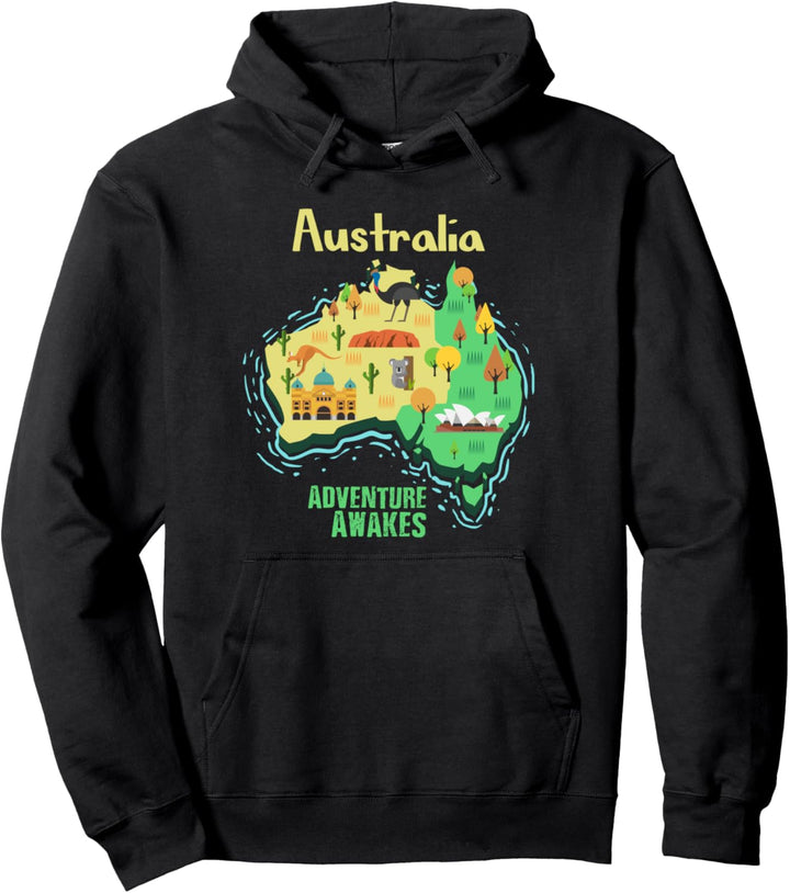 Australien Kontinent Karte Artwork For An Australian Pullover Hoodie