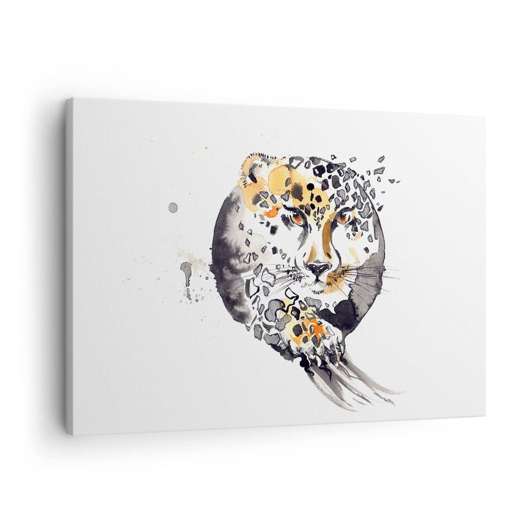 Bilder auf Leinwand Katze Orb Tierwelt Geparden Leinwandbild 70x50cm Wandbilder Dekoration Wohnzimme