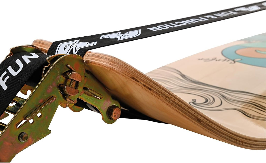 F2 Balance Board Surfline Board Slackline Training 105x27,5cm Farbe wählbar Schwarz 105x27,5cm, Schw
