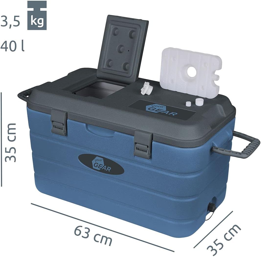 yourGEAR Coolah 40 L Kühlbox passiver Kühlbehälter PU Thermo-Box Kühltasche Isolierbox warm & kalt