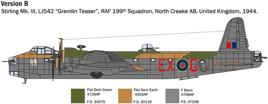 Italeri 1462 1:72 British Stirling Mk. III - Modellbau, Bausatz, Standmodellbau, Basteln, Hobby, Kle
