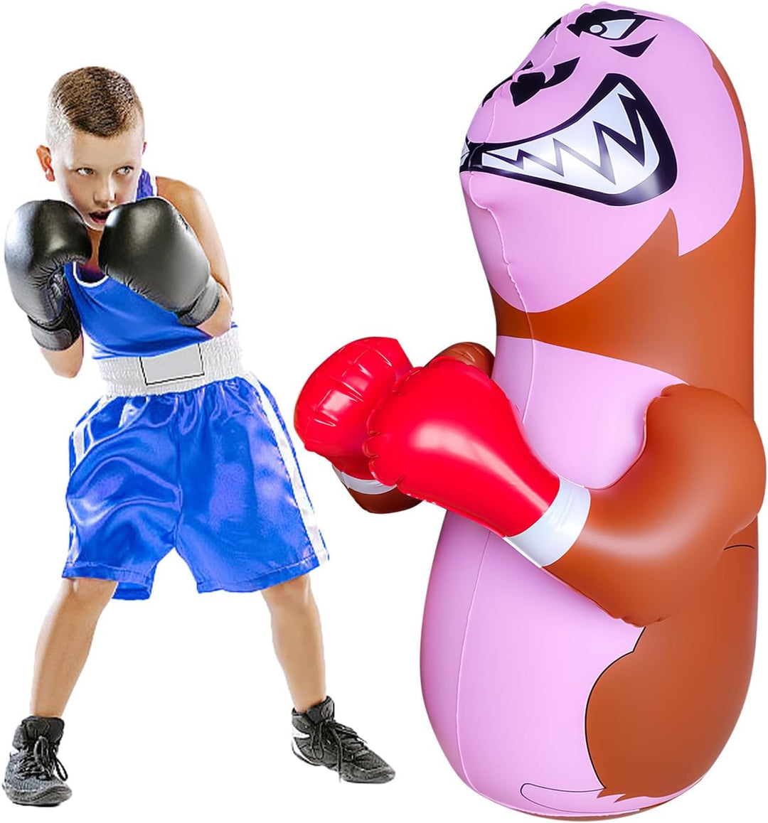 SUNSHINEMALL Boxsack für Kinder Boxen Dummy aufblasbare Cool Spass Spielzeug für Jungen Sport Gesche