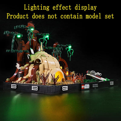 GEAMENT LED Licht-Set Kompatibel mit Lego Dagobah Jedi Training Diorama - Beleuchtungsset für Star W