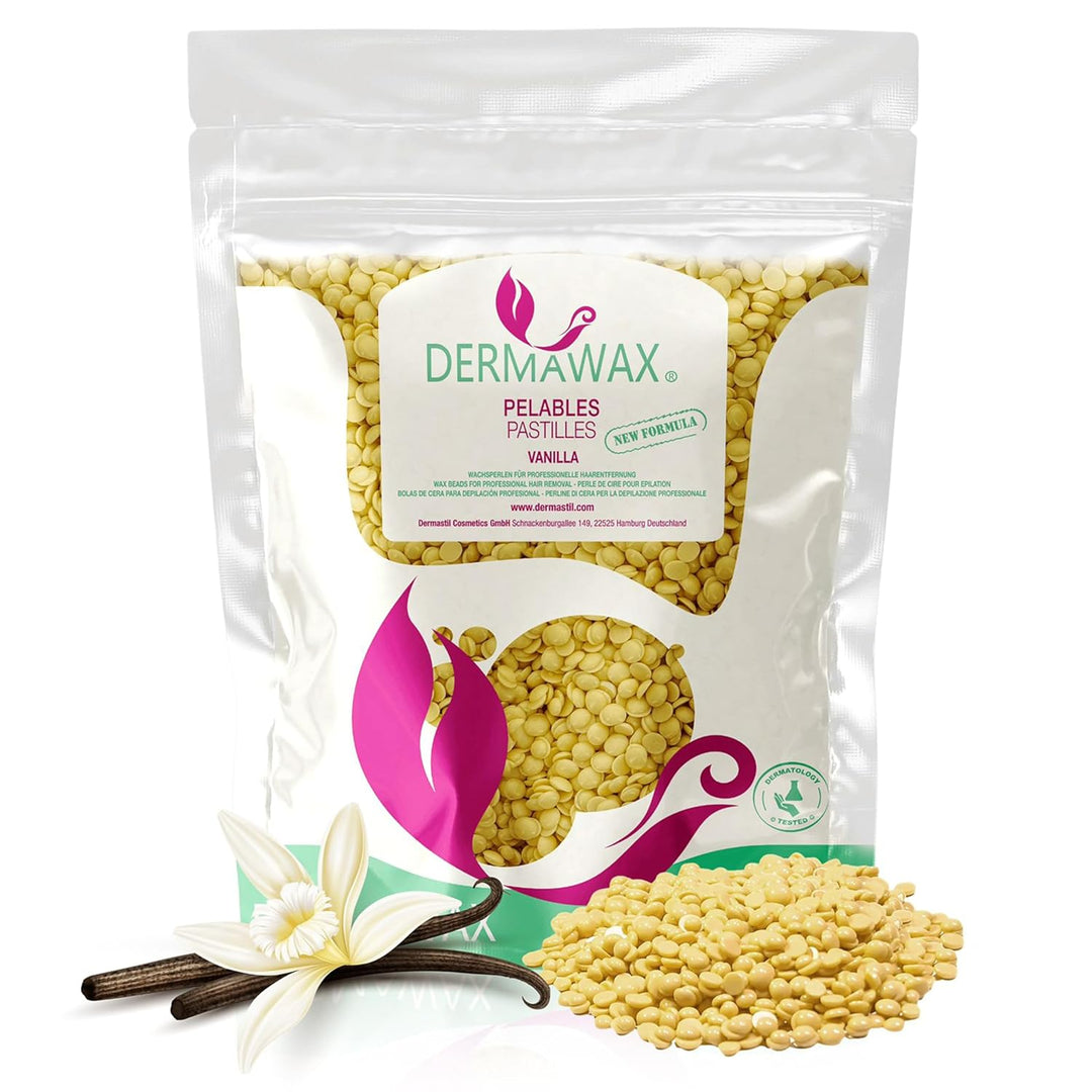 1 kg Dermawax Vanille Wachs Filmwachs Premium Heisswachs Waxing Perlen Wachsperlen ohne Wachsstreife