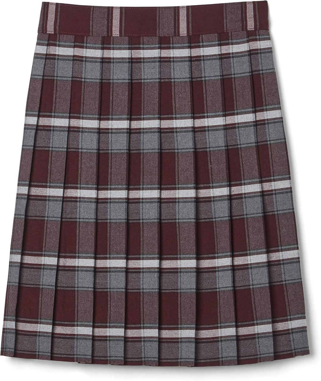 French Toast Little Girls' Pleated Skirt, Burgundy Plaid, 5