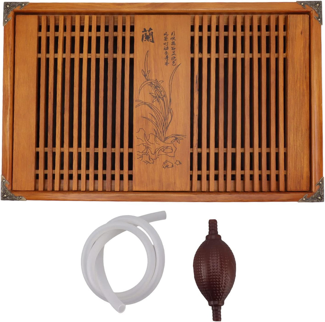 Elegantes Traditionelles Gongfu-Teetablett mit Wasserspeicher und Abflussrohr, Hervorragend Zum Serv