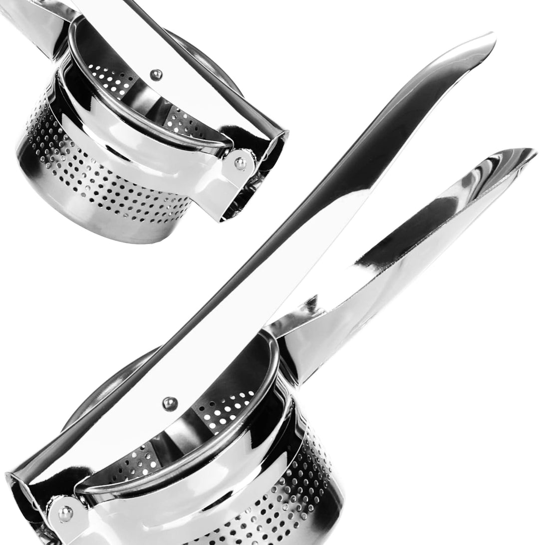 COM-FOUR® 2x Kartoffelpresse - Handpresse für Kartoffeln, Obst und Gemüse mit herausnehmbaren Siebei