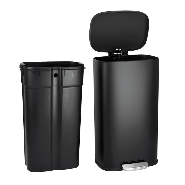 SVITA TQ30 Mülleimer Treteimer Abfalleimer 30L Inneneimer rund Kücheneimer 30L (Schwarz), Schwarz