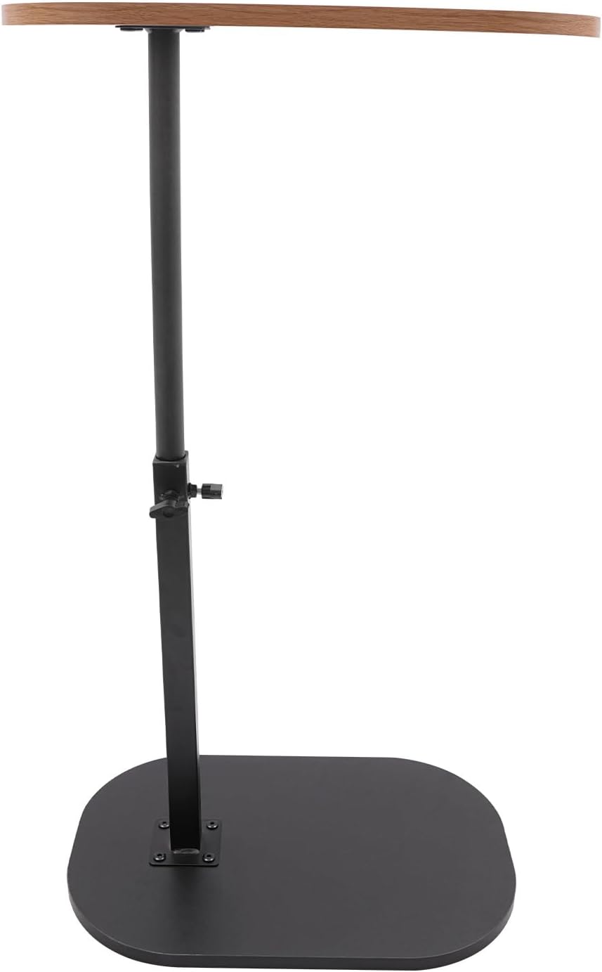 C-förmiger Beistelltisch höhenverstellbar 45–80cm, drehbare & neigbare Tischplatte, Sofatisch Nachtt