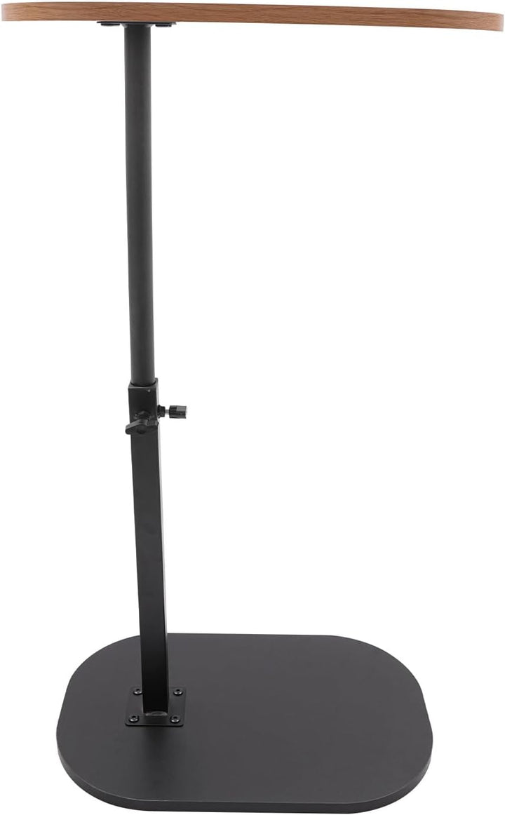 C-förmiger Beistelltisch höhenverstellbar 45–80cm, drehbare & neigbare Tischplatte, Sofatisch Nachtt