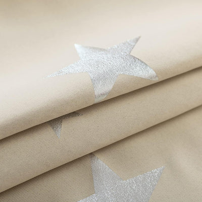 GIRASOLE HOME® Paar Verdunkelungsvorhänge weich gemustert, Sterne, weich, für Innenräume mit Tasche