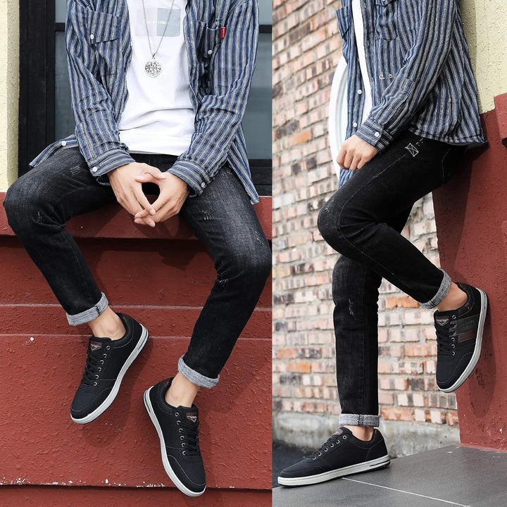 ARRIGO BELLO Freizeitschuhe Herren Sneaker PU Leder Walkingschuhe Atmungsaktive Athletic Formal Clas