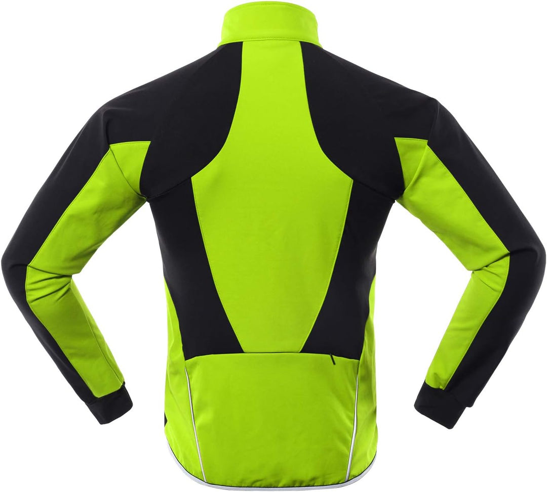 ARSUXEO Herren Winter Fahrradjacke Thermo-Vlies Softshell MTB Fahrrad Outwear Winddicht Wasserdicht
