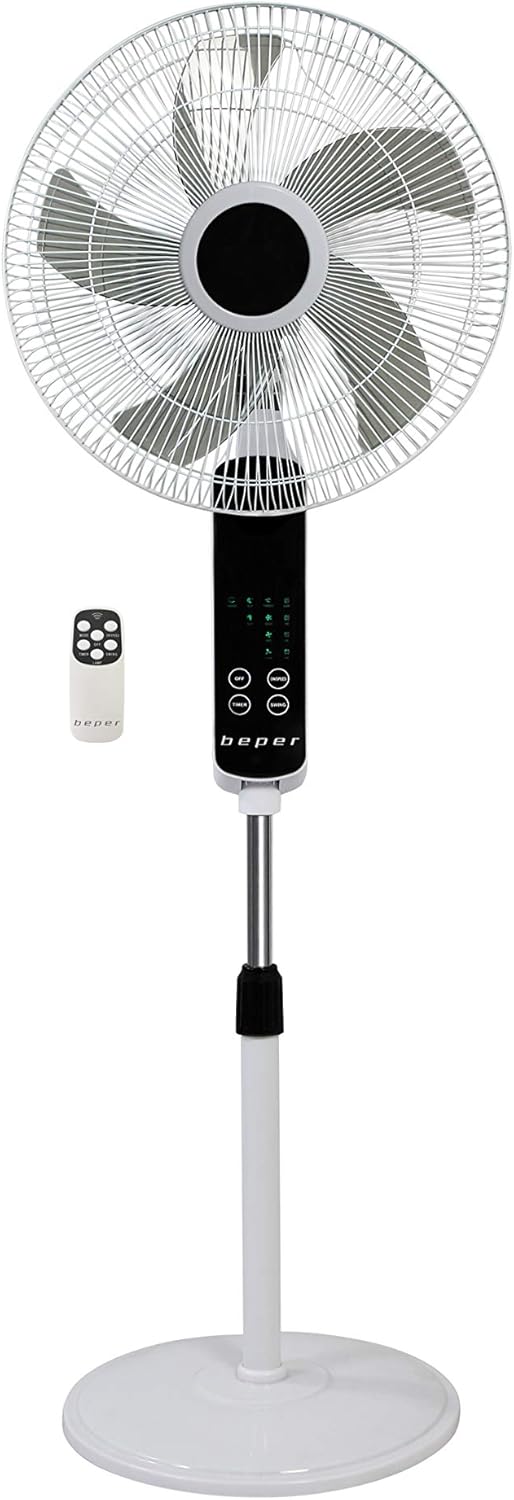 BEPER VE.112 Standventilator Touch Screen - Ventilator mit Fernbedienung, 55 W, 45 cm Touchscreen, T