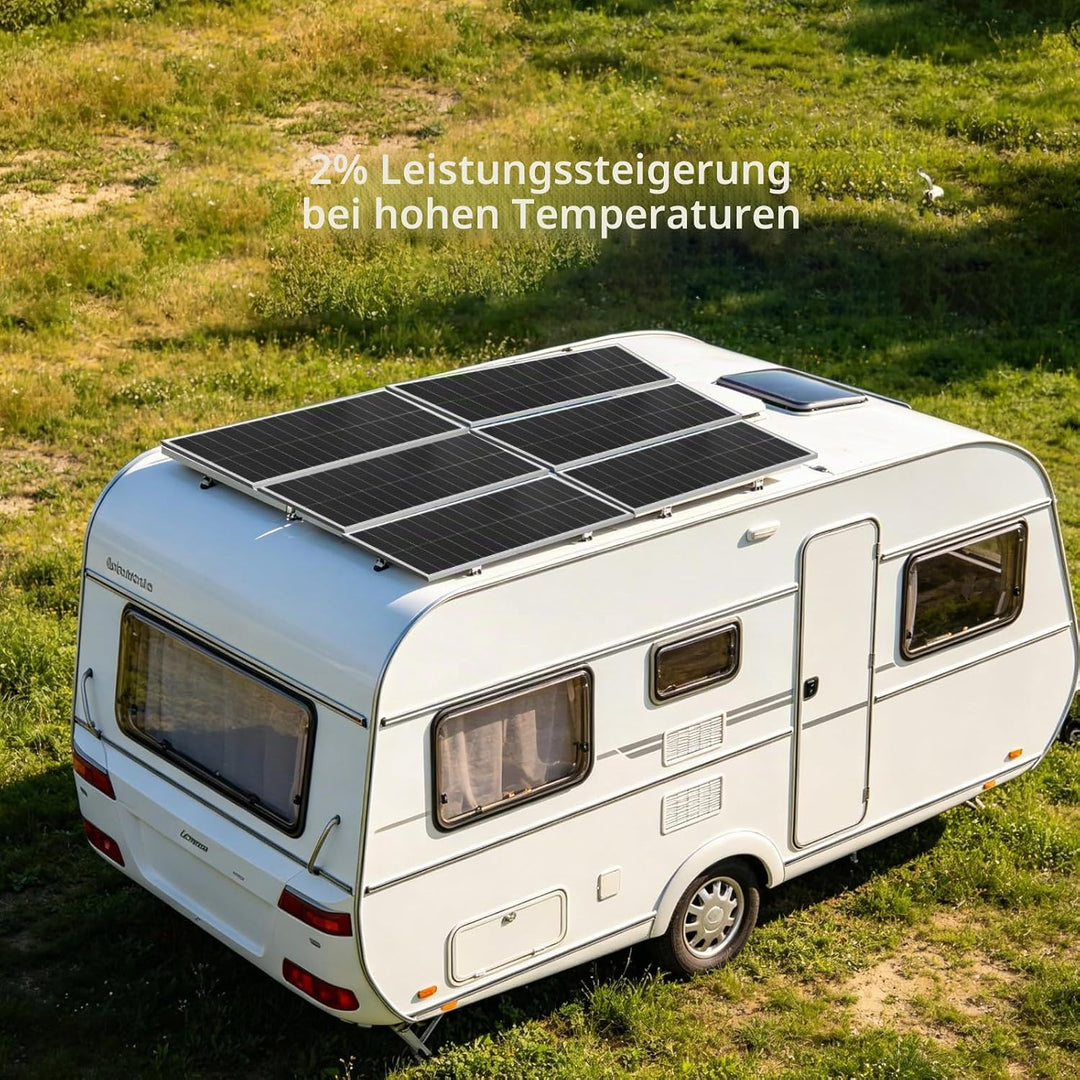 Solarpanel-Kit 200W Monokristallines 2X100Watt Glas 18V Solarmodul+20A 12V/24V Solarladeregler+Solar